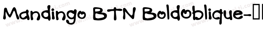 Mandingo BTN BoldOblique字体转换
